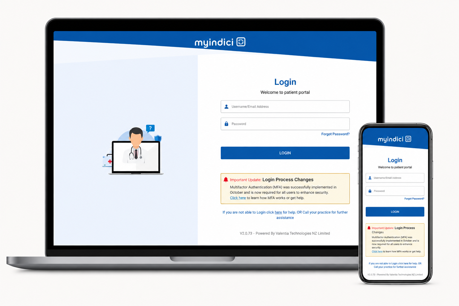 MyIndici Patient Portal